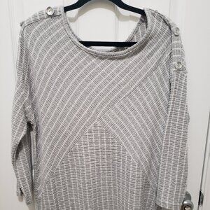 Grey striped sweater